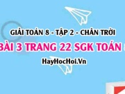 Bài 3 trang 22 Toán 8 Tập 2 Chân trời sáng tạo